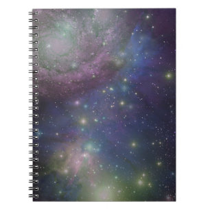 Space, stars, galaxies and nebulas notebook