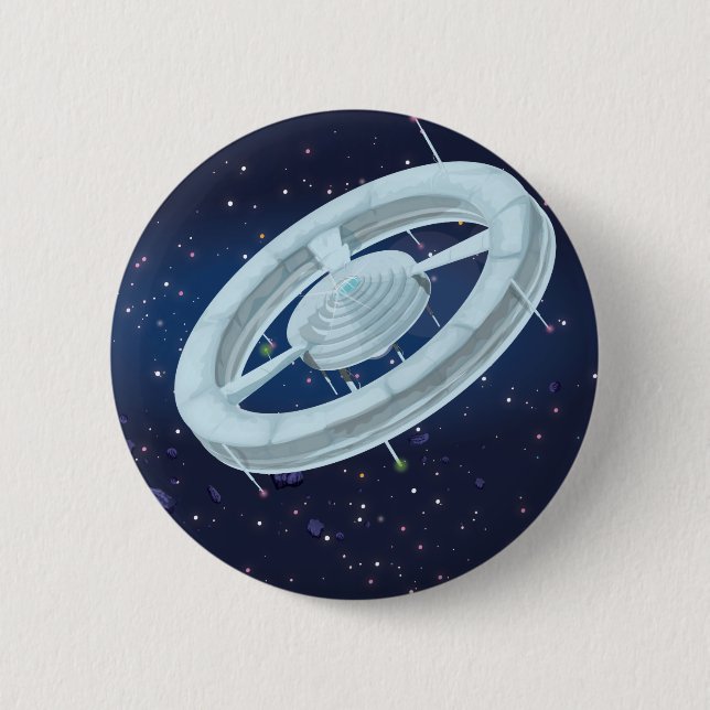 Space Station 2 Inch Round Button (Front)