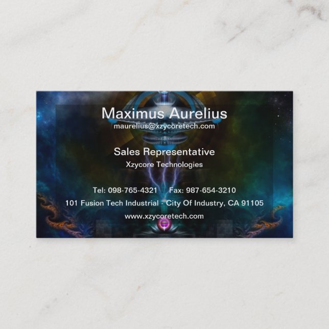 Space Station Ansarious Business Cards (Front)