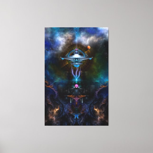 Space Station Ansarious Canvas Print (Front)