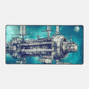 Space station desk mat