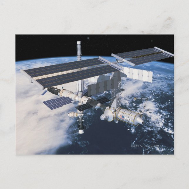 Space Station in Orbit 9 Postcard (Front)