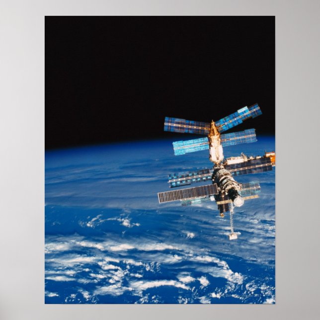 Space Station Orbiting Earth 3 Poster (Front)