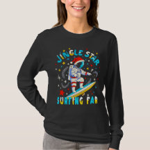 Space Surf with Santa in Cosmic Adventure Design