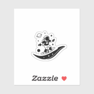 “Space Surfer – Minimalist Astronaut Cosmic Ride