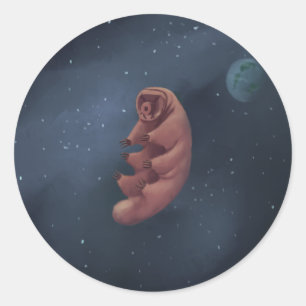 SPACE TARDIGRADE CLASSIC ROUND STICKER