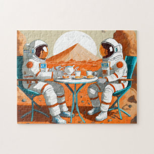 Space Tea Party Bold and Beautiful Jigsaw Puzzle