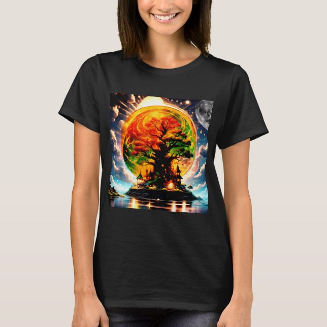 Space & the Abstrat & the moon #8 T-Shirt (Front)