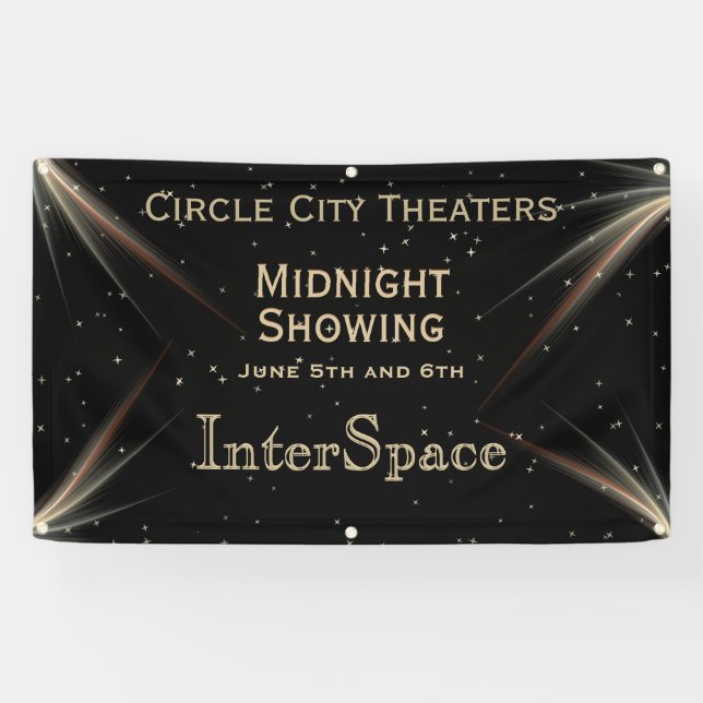 Space Theme Custom Text Design Banner (Horizontal)