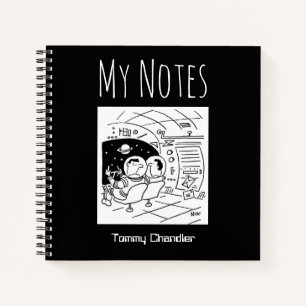 Space Theme Notebook with Owner's Name