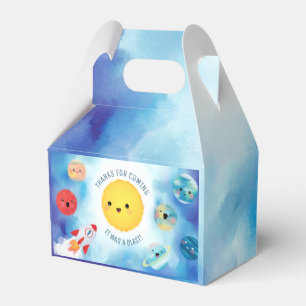 Space theme Outer Space Rocket 1st Birthday   Favo Favor Box