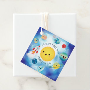 Space theme Outer Space Rocket 1st Birthday    Favour Tags