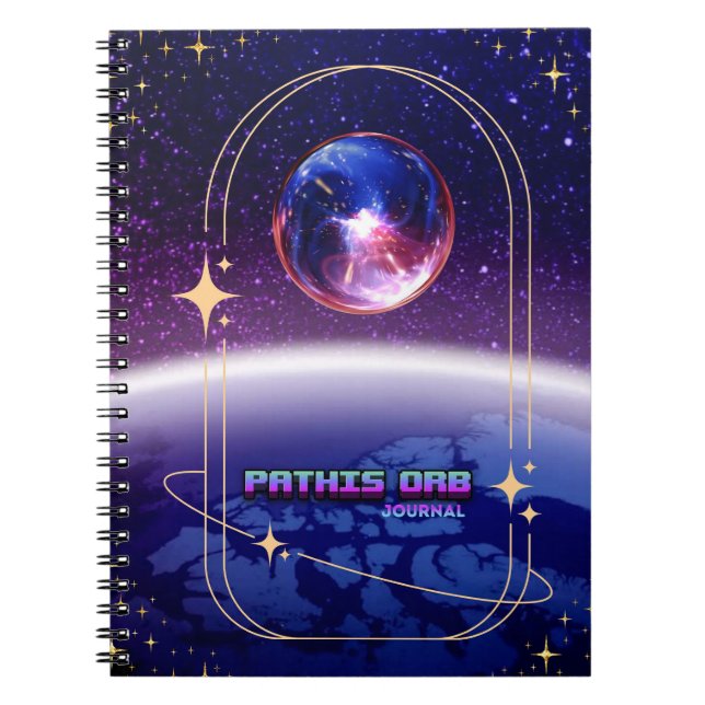 Space Theme Pathis Orb Notebook Journal (Devant)