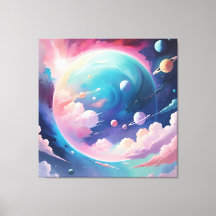 Space themed abstract art