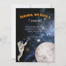 Space Themed Birthday Invite