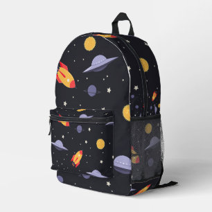 Space themed printed backpack
