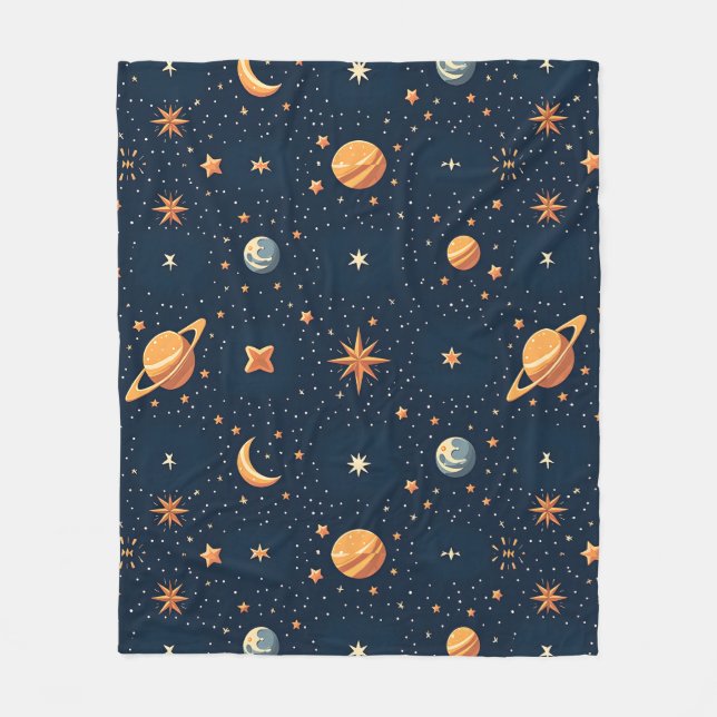 Space Themed Seamless Pattern for Blankets (Front)