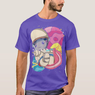 Space Travel Aolotl Salamander Animal Scientist As T-Shirt