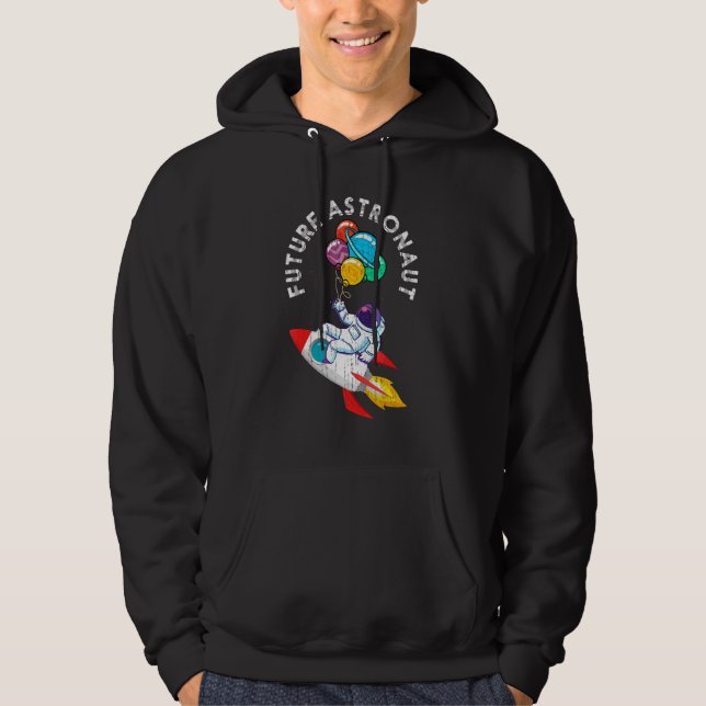 Space Travel Planets Science Rocket Kids Future As Hoodie (Front)