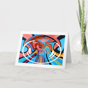 Space travel portal holiday card