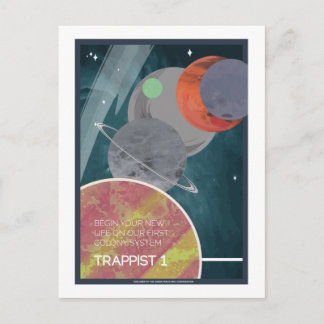 Space Travel Postcard - Trappist 1