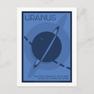 Space Travel Postcard - Uranus
