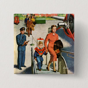 Space Traveller 2 Inch Square Button