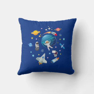 Space Trip Throw Pillow