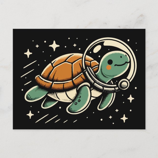 Space Turtle Postcard (Front)