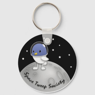 Space Tweep Button Keychain