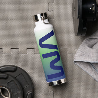 Space Two Letter Monogram Gradient Water Bottle