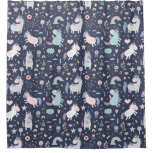 Space Unicorns Shower Curtain