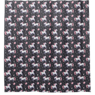 Space Unicorns Shower Curtain