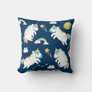 Space Unicorns Throw Pillow