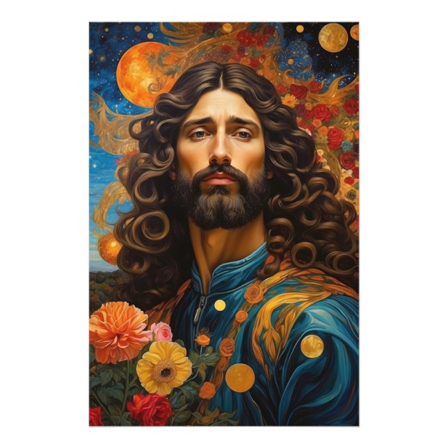 *~*  Space Universe Earth  AP50 Handsome Man Photo Print (Front)