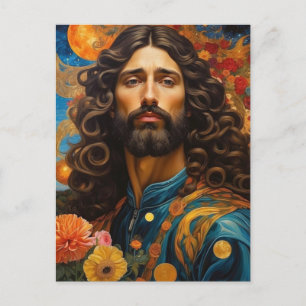 *~* Space Universe Earth AP50 Handsome Man Postcard