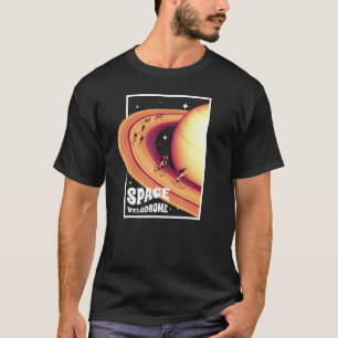 Space Velodrom Bicycle I Saturn Cycling T-Shirt