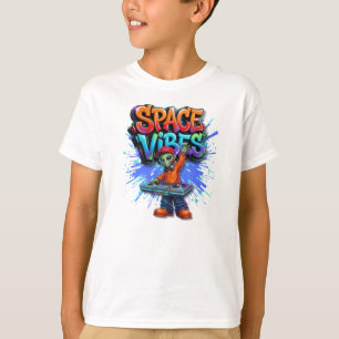 Space Vibes Alien DJ Music Streetwear Design T-Shirt