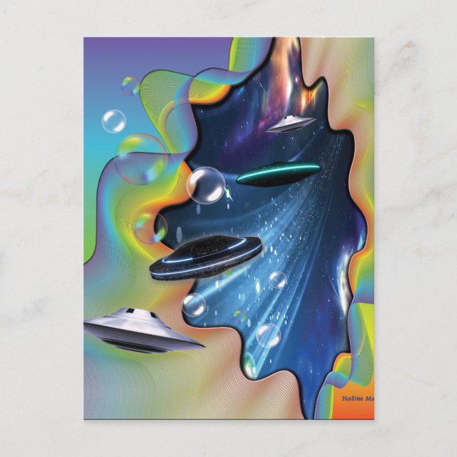 Space visitors postcard (Front)