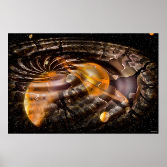 Space Warp 3D Digital Illusion Poster (Front)