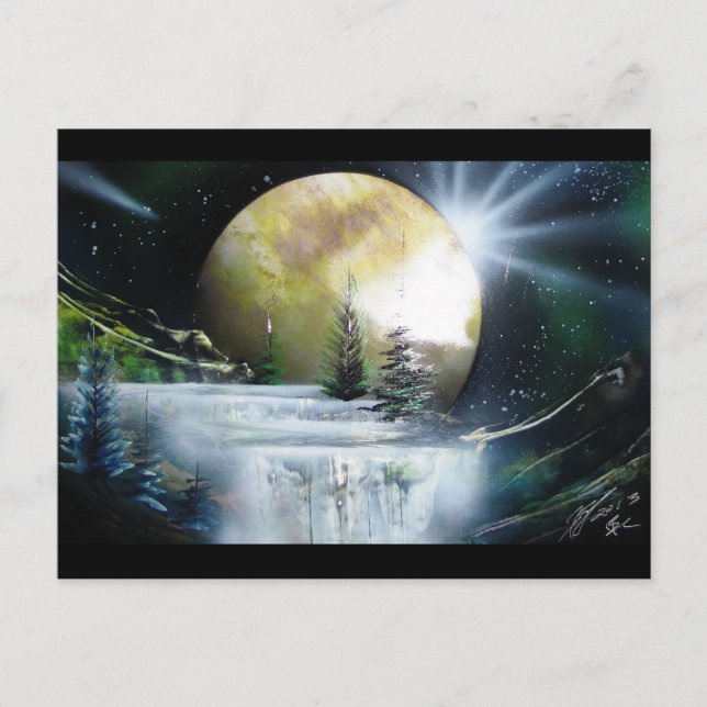 Space waterfall postcard (Front)