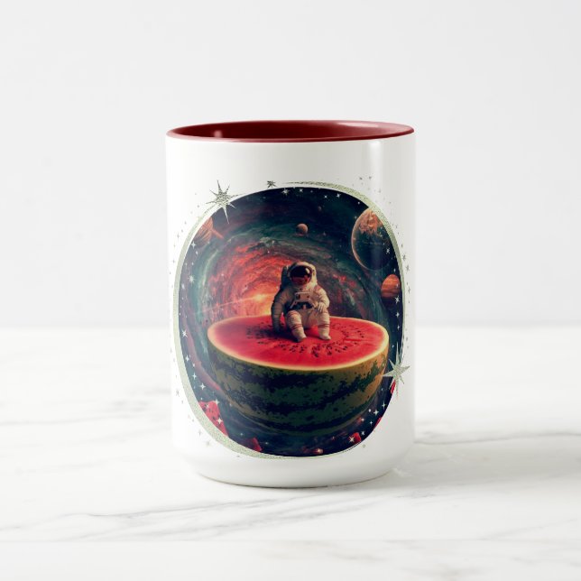 Space Watermelon Astronaut Mug (Center)