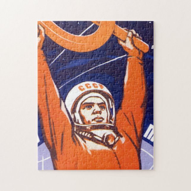 Space Will Be Ours. Long Live The Soviet People Th Jigsaw Puzzle (Vertical)