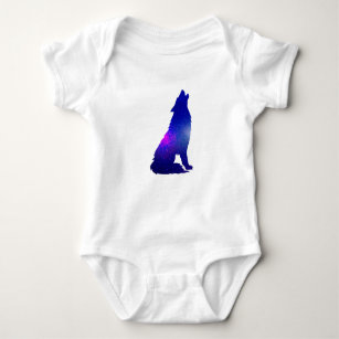 Space Wolf howling - Choose background color Baby Bodysuit