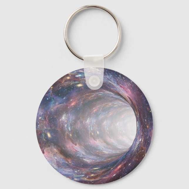 Space Wormhole Nebula Optical Illusion  Keychain (Front)