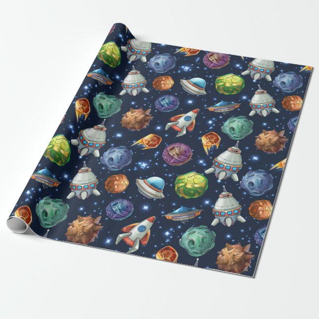Space Wrapping Paper (Unrolled)