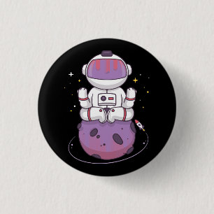 Space Yoga 1 Inch Round Button