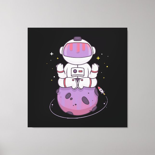 Space Yoga  Canvas Print (Front)