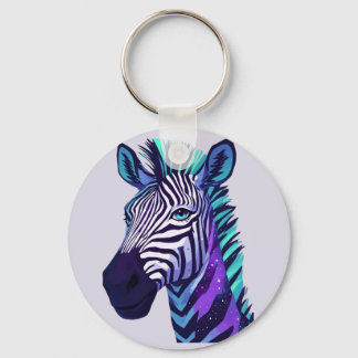 Space Zebra Keychain