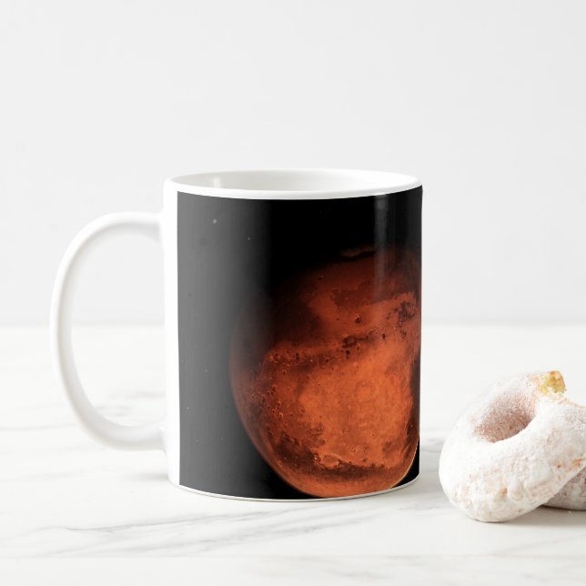 Spacecraft Carrying The Perseverance Rover Coffee Mug (With Donut)